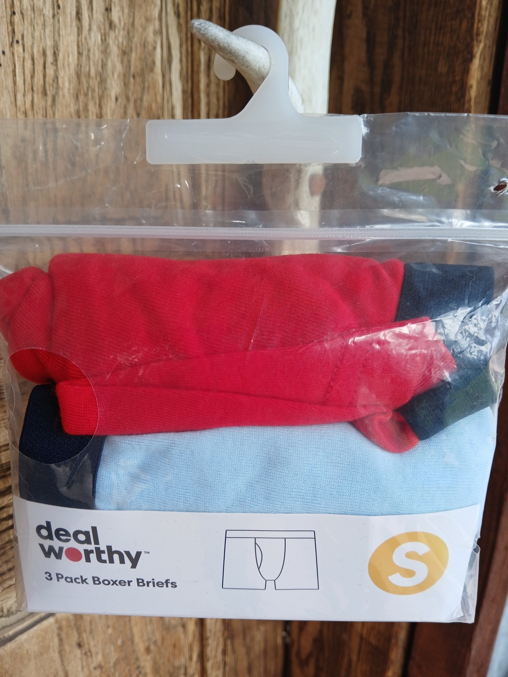 Boys 3-Pack Boxer Briefs - Red, Light Blue, Navy - Small